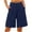 Linen Pants Women#01Blue, variant on ZVAVZ Bermuda Shorts for Women Plus Size Casual Linen Elastic Waist Shorts Wide Leg Dressy Pull On Shorts Plain Summer Short Pants with Pockets Blue,M