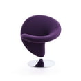 thumbnail image 5 of Manhattan Comfort Curl Fabric Swivel Accent Chair in Purple (Set of 2), 5 of 7