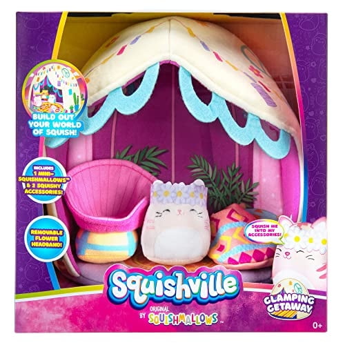 Squishville por original Squishmallows Deluxe Glamping Playscene - Incluye Paulita de 2 pulgadas Squishville Squishville