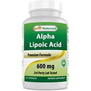 Best Naturals Alpha Lipoic Acid 600 mg 120 Capsules | Blood Sugar Management and Dietary Supplements