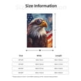 thumbnail image 5 of Disketp Bald Eagle Pilot Cozy Flannel Fleece Throw Blanket: Has a velvety texture for All Seasons - Perfect for Women, Men, & Kids"80"x60", 5 of 6