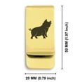 thumbnail image 2 of Stainless Steel Pig Good Luck Charm Classic Slim Money Clip Credit Card Holder, 2 of 2