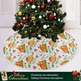 thumbnail image 6 of GZHJMY Thanksgiving Tree Skirt Turkey Pumpkin Xmas Tree Skirt Floor Door Round Mat Decorations for Holiday Party Home Christmas Day Ornaments, 35.4", 6 of 6