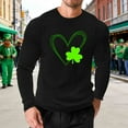 thumbnail image 2 of Posijego Big and Tall Mens St Patrick's Day Shirt Slim Muscle Long Sleeve Basic Tee Shirts Stretch Pullover Tops, 2 of 5