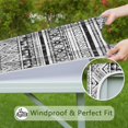 thumbnail image 6 of Stylish Boho Floral Square Tablecloth 34x34 Inch with Fitted Edge for Various Table Settings, 6 of 6