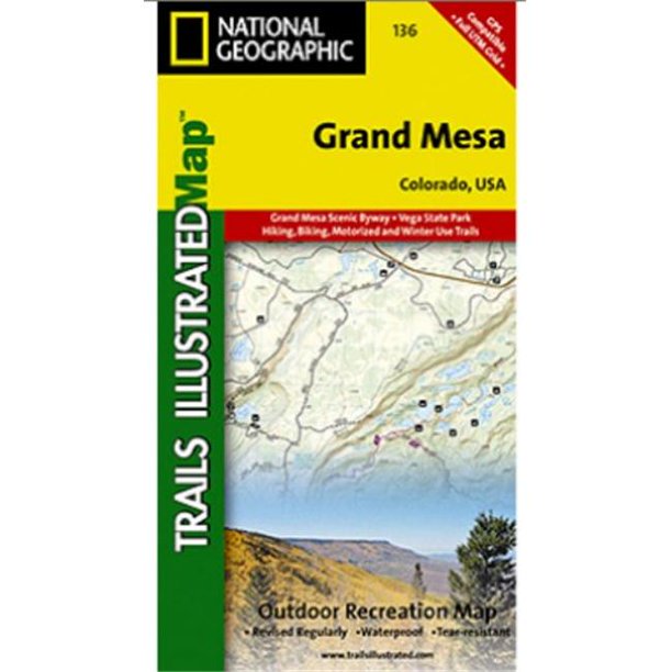 National Geographic TI00000136 Carte de Grand Mesa - Colorado