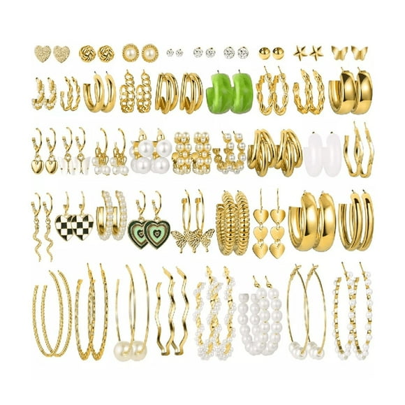 Aretes De Oro Para Mujer Joyeria Broquel Piercing 44 Pares
