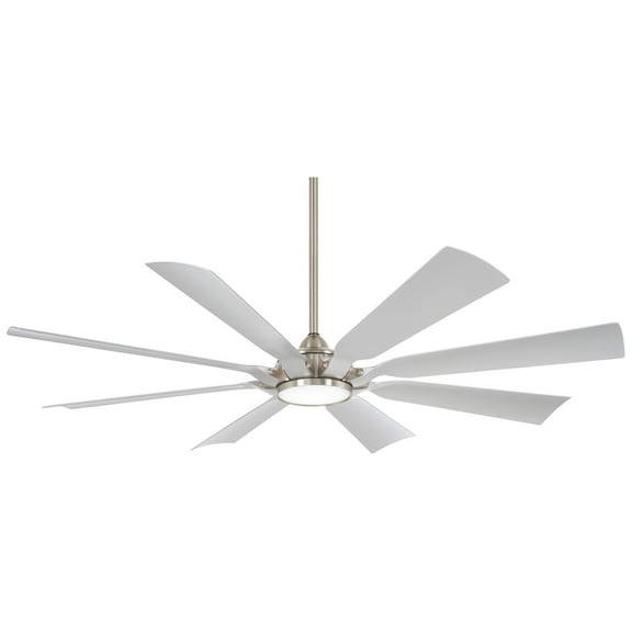 65" Minka Aire Future Brushed Nickel LED Outdoor Fan with Remote