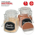 thumbnail image 4 of (3 oz) Small Square Glass Jars with Airtight Round Lids, Empty Spice Containers with Labels, Leak Proof Rubber Gasket and Hinged Lid, Chalkboard Label & Marker Included, For Home or Kitchen (12 Pack), 4 of 7