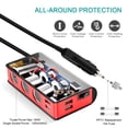 thumbnail image 4 of Adaptador de cargador de coche USB con encendedor de cigarrillos y carga rápida 3.0 de 180W 12V/24V con 3 tomas y 4 puertos USB Rojo Verde 12-24V, 4 of 8