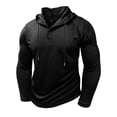 thumbnail image 1 of Men's Hooded Top for Daily Casual Wear with Long Sleeve Athletic Performance Design and Practical Drawstring Detail, 1 of 5