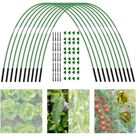 

Fovolat Greenhouse Hoops Raised Garden Bed Arch Stand Garden Hoops For Raised Beds Garden Grow Tunnel Up To 10 Set Long Rust-Free Garden Hoop For Row Cover Plant Cover supple
