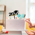 thumbnail image 3 of 1 Graduation Season Cake Insert Clearance! Class of 2025 Graduation Cupcake Toppers Glitter Diploma Cap Cupcake Picks 2025 Graduation Theme Cake Decorations, 3 of 7