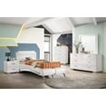 thumbnail image 3 of Jeremaine Twin Upholstered Platform Bed Glossy White, 3 of 10