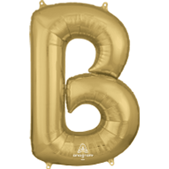 LRG SHP LETTER B - WHITE GOLD