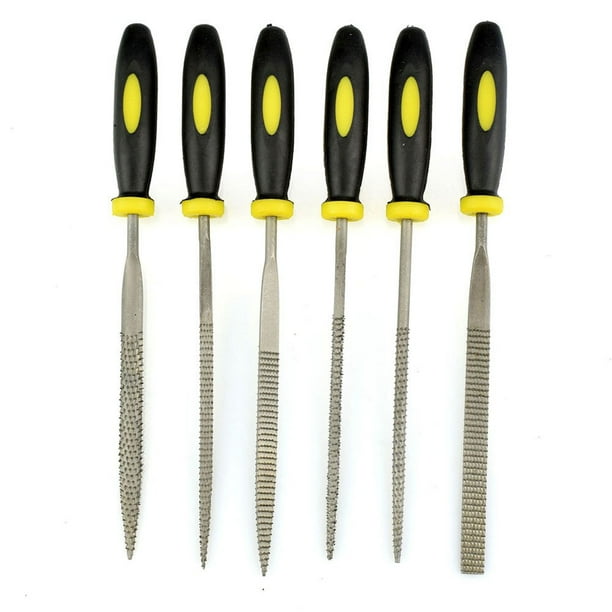 Wood Rasp Set 6pcs Carpenter 5x140mm File Carving Tools Double Riffler