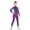 Purple, variant on Kids Girls' 2.5mm Neoprene Wetsuit, Long Sleeve Thermal Full Body Dive Suit, Thickened Warm One-Piece Swimsuit for Snorkeling Swimming & Surfing