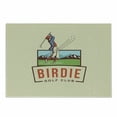 thumbnail image 1 of Golf Cutting Board, Birdie Golf Club Advertisement Retro Poster Graphic Player Sports Entertaining, Decorative Tempered Glass Cutting and Serving Board, in 3 Sizes, by Ambesonne, 1 of 2
