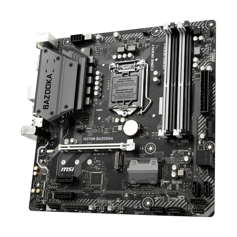 CPU Core i7-8700 msi H370M BAZOOK MicroATX MSI Motherboard H370M BAZOOKA - H370MBAZKA - Walmart.com