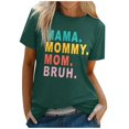 thumbnail image 1 of T-shirt Décontracté à Manches Courtes pour Femmes Imprimé Lettre Amusant Col Rond 4, 1 of 5