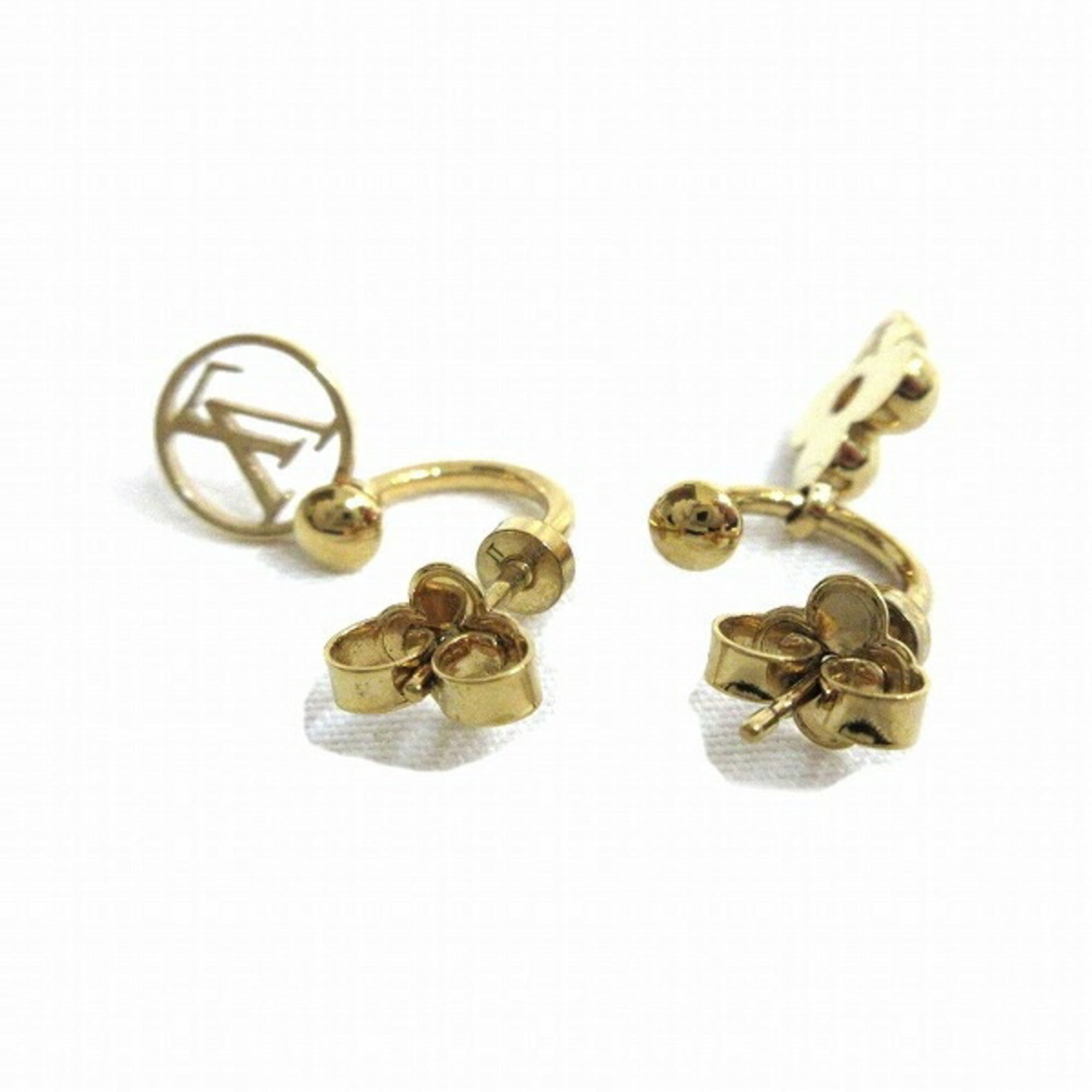 Louis Vuitton, Jewelry, Louis Vuitton Bookle Doreille Blooming Earrings  M64859 Gold Womens