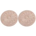 thumbnail image 1 of 2 x Coins de Meubles Ronds en Bois Sculpté Applique 6cm Dia, 1 of 5