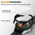 thumbnail image 3 of HOMEYA Screen Protector Case for Samsung Galaxy Watch 7 40mm, Hard PC Anti-Scratch Protective Cover with Tempered Glass, Black, 3 of 7