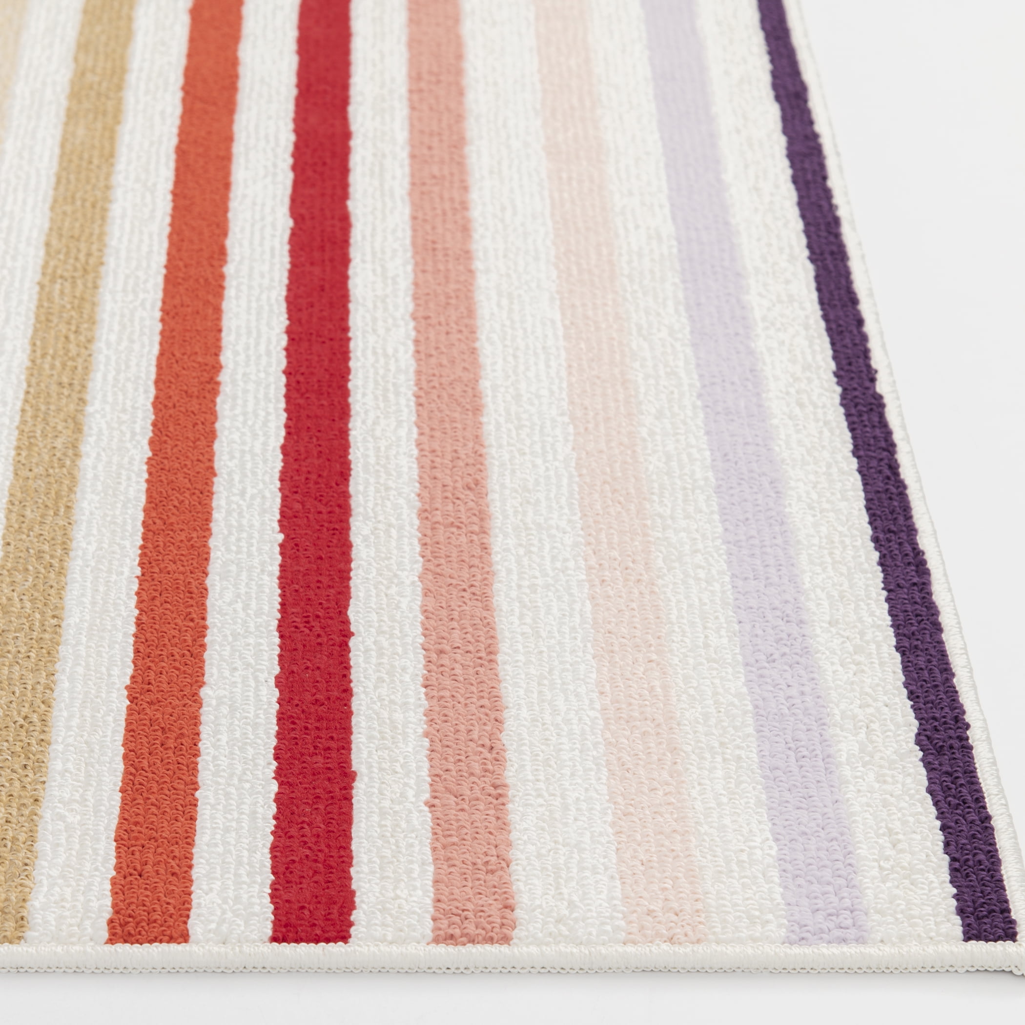 (2 pack) Mainstays Rainbow Stripe Indoor Area Rug, 36"x56"