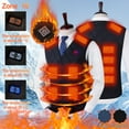 thumbnail image 5 of guisaled Heated Vest for Men Rechargeable USB 2 Heated Levels 16 Heating Zones Lightweight Warm Heated Jackets Button Up Dressy Winter Coats, 5 of 6