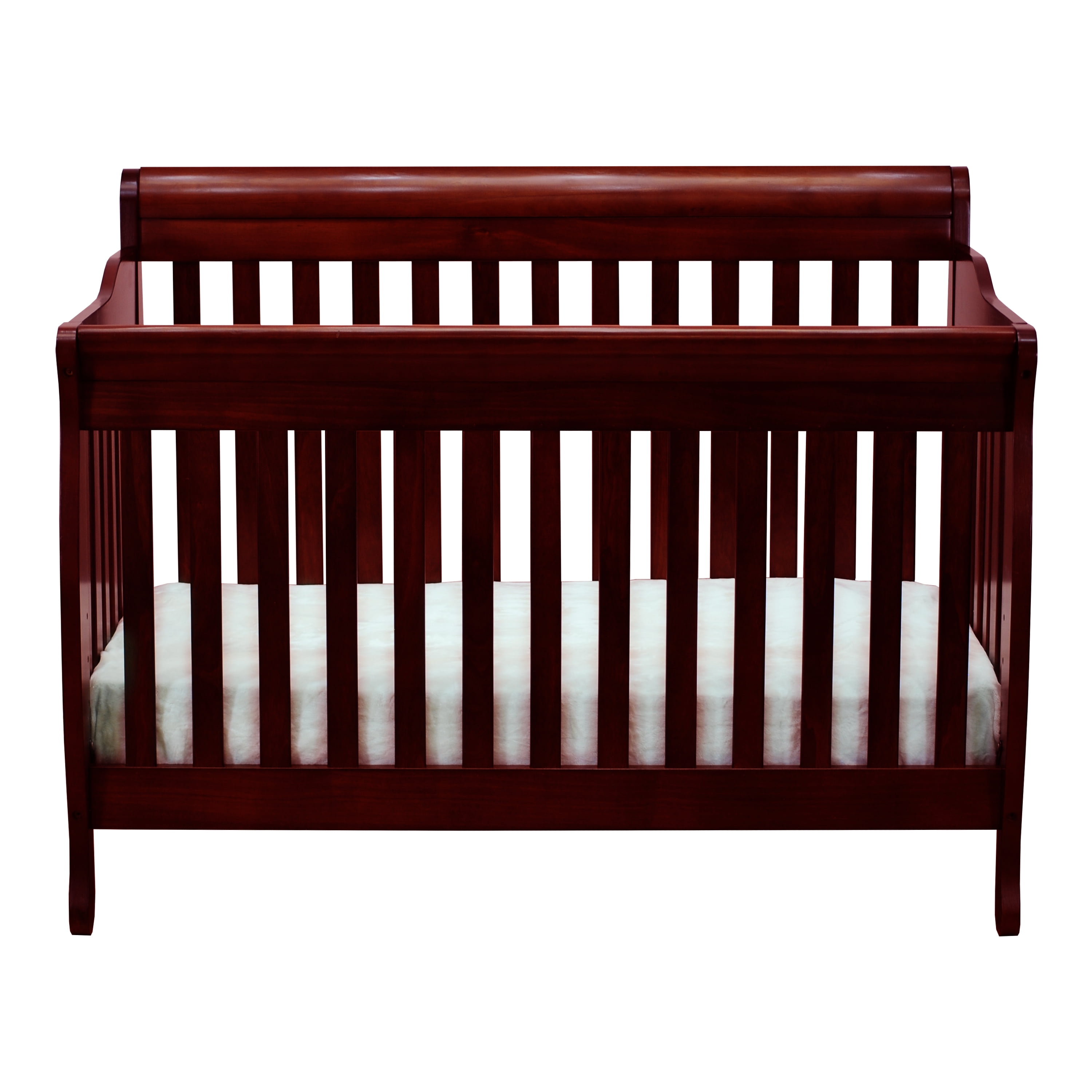 AFG Baby Furniture Alice 4-in-1 Convertible Crib with Guardrail Cherry