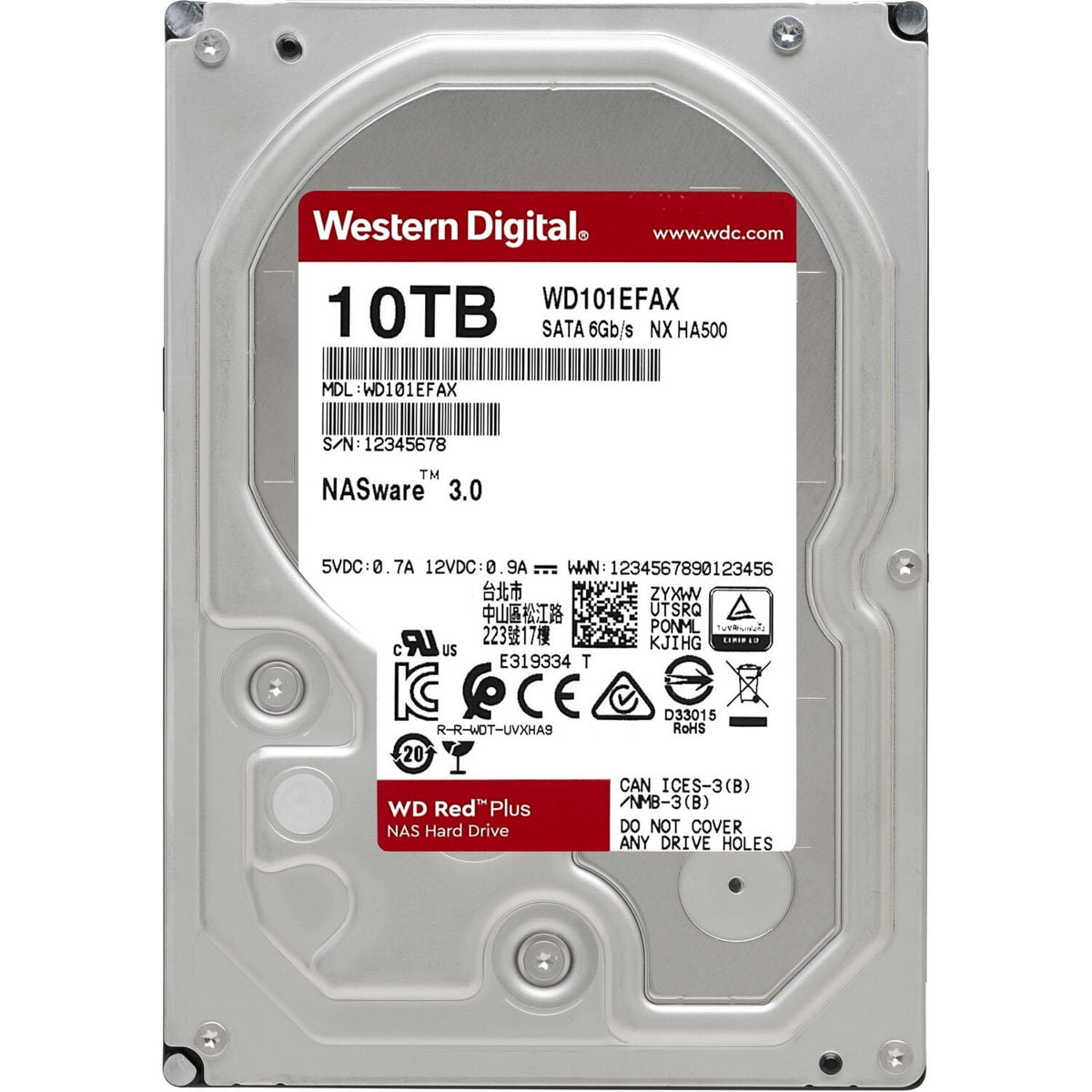 Western Digital WD Red Plus 10TB NAS SATA 3.5