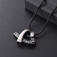thumbnail image 5 of Personalize Heart with Rhinestones Necklace that Opens inside Cremation Jewelry for Human Pet Ashes Holder Pendent for Ashes and Chain, 5 of 5
