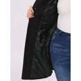 thumbnail image 6 of Agnes Orinda Women's Plus Size Coat Turndown Collar Single Breasted Warm Long Coats with Pocket 3X Black, 6 of 7