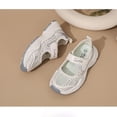 thumbnail image 6 of Girls Sneakers Lightweight Comfortable Mary Jane Flats School Uniform Casual Shoes for Kids Beige 26, 6 of 7