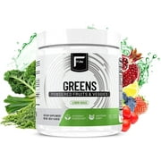 Flow Greens Superfood Powder Supplement Lemongrass - 30 Servings - Non-GMO, Herbal Supplement Powder with Alfalfa Grass, Kale, Acai Fiber, Spirulina - 30 Servings - 183 Gram (Pack of 1)