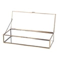 thumbnail image 3 of MyGift Vintage Style Brass Metal and Clear Glass Mirrored Jewelry Display Box, 3 of 3