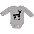 thumbnail image 3 of Inktastic New Hampshire Black Deer Silhouette Boys or Girls Long Sleeve Baby Bodysuit, 3 of 5
