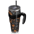 thumbnail image 2 of 40oz Tumbler,Trick or Treat Halloween Pattern Insulated Tumblers with Removable Handle,Stainless Steel Double Vacuum Coffee Tumbler Cup with Straw for Home,Office,Travel,Party, 2 of 5