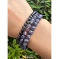 thumbnail image 4 of Iolite Crystal Bead Bracelet 5-9mm, Wholesale Genuine Iolite Stretch Gemstone Bracelet, Gift for Men & Women (5), 4 of 8