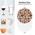 thumbnail image 6 of Kdxio Pinecone Autumn Pattern Funny Coasters,4 Pcs Leather Coasters,Housewarming Gifts,Protect Furniture from Water Marks Scratch and Damage, 6 of 6