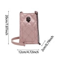 thumbnail image 4 of Caixia Skull Purse with Metal Chain Strap, Patent Shine Finish, Phone Sized Interior, Front Pocket, for Women, for Halloween Party, Black, 4 of 6