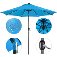 thumbnail image 6 of Yaheetech 9FT LED Patio Market Umbrella with 22lbs 17.5'' Patio Market Umbrella Base, Sky Blue, 6 of 9