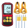 thumbnail image 1 of Termómetro Digital Tipo K con Dos Pinzas de Temperatura y Dos Sondas Termopar con Cable., 1 of 7