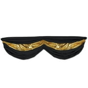 Black & Gold Fabric Bunting, 5' 10", (1/Pkg)