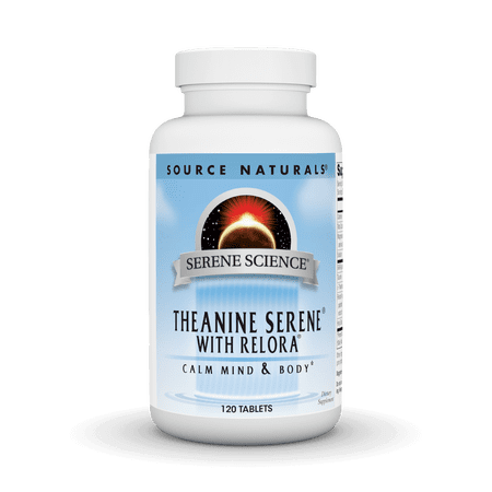 Source Naturals Serene Science Theanine Serene Tablets for Supplementation, 120 Count