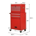thumbnail image 2 of Gymax Coffre de Rangement Roulant 2 en 1 pour Garage, Boîte à Outils avec 6 Tiroirs, 2 of 10
