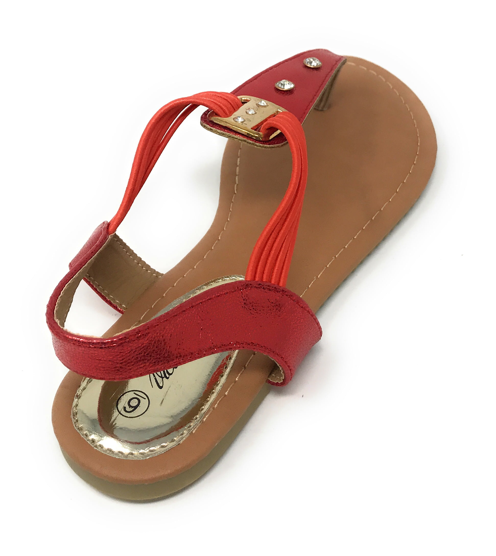 Victoria K Women's Rhinestone Elastic Straps Sandals