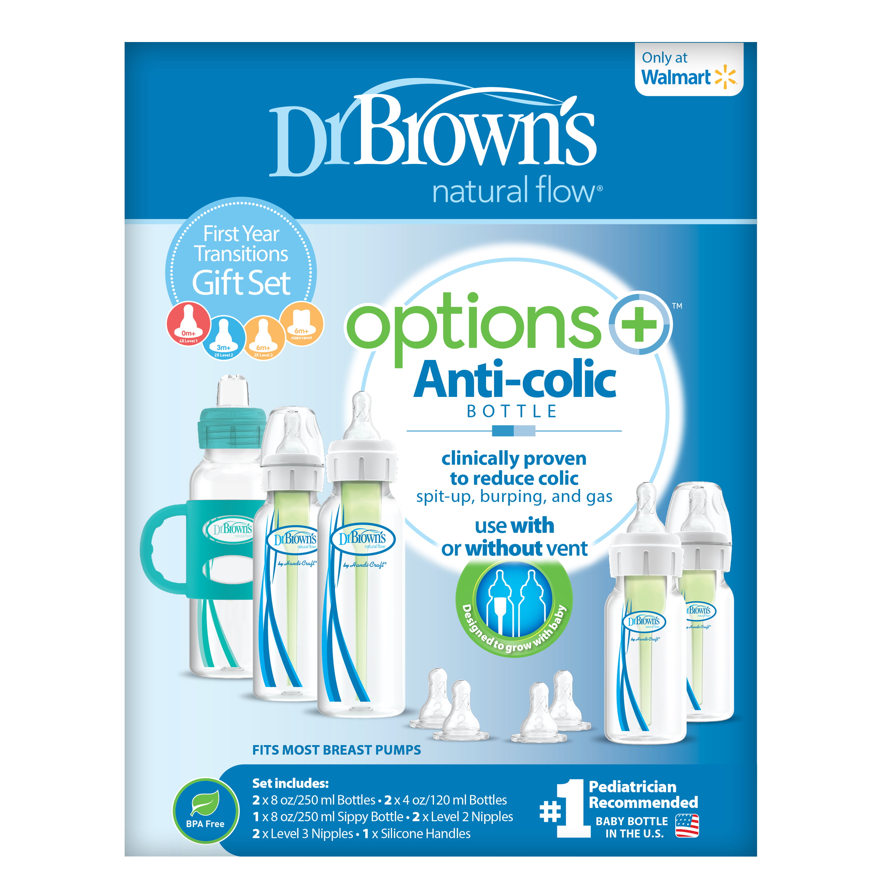 BPA Frei Anti Kolik Babyflaschen Starter Kit Dr Brown's Options 
