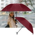 thumbnail image 5 of Extra Large Sun Umbrella with Upf 50 Sun Protection Folding Portable Design for Beach, Patio, and Outdoor Family Use, UKHBMC | Red, 5 of 9