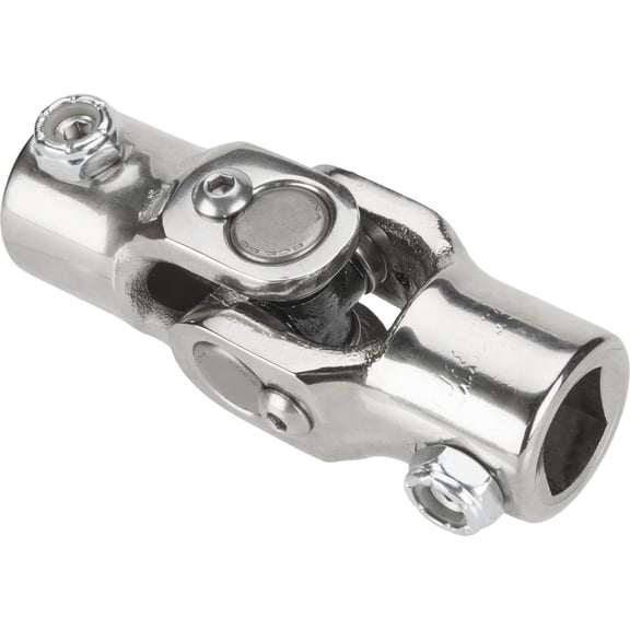 Sweet Mfg Chrome Steering U-Joint, 3/4 In DD to 3/4 In DD, Universal